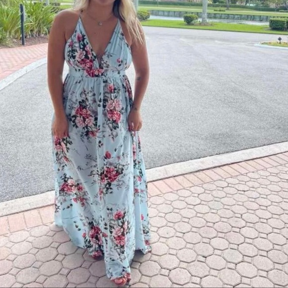 “Ayla” Floral Maxi Dress - Picture 5 of 16